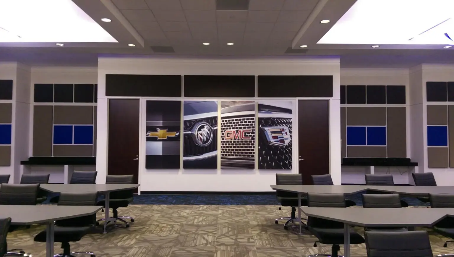 Acoustic Treatment Panels in Shreveport Car Dealership by Go Media LLC